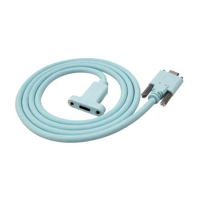 USB C Male To USB Type C Female With Dual Screw Cable