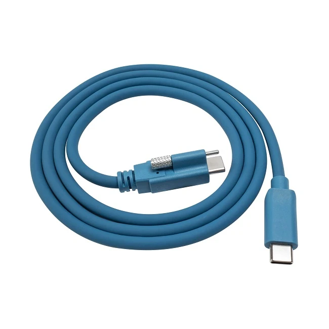 USB Single Screw Lock Type-C To C Male Cable 10GB Data 3A Power