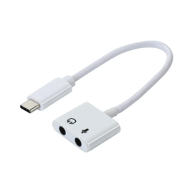 USB C To 3.5mm Headphone Mic Audio Splitter