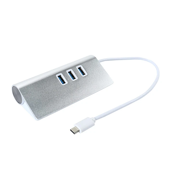 Silver Shell USB C Hub Over Ethernet