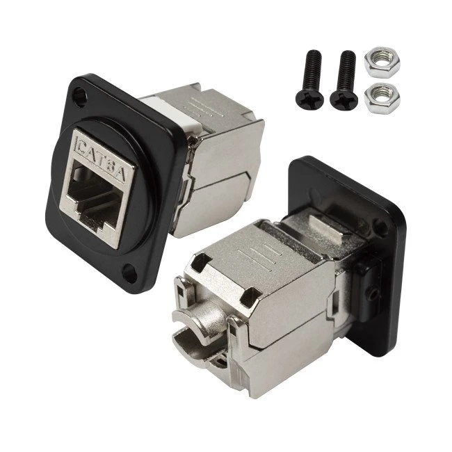Snap-In Installation For Keystone Modules To Connect Network Cables