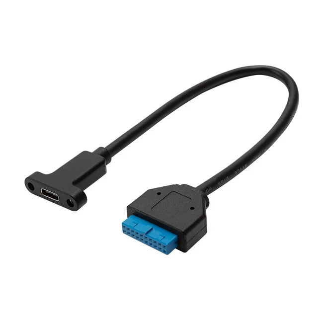 USB 3.1 Type C Female To USB 3.0 Motherboard 19pin Header Cable