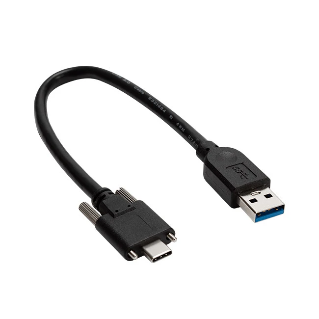 USB3.0 AM TO TYPE C M Cable With Dual Screwing Lock