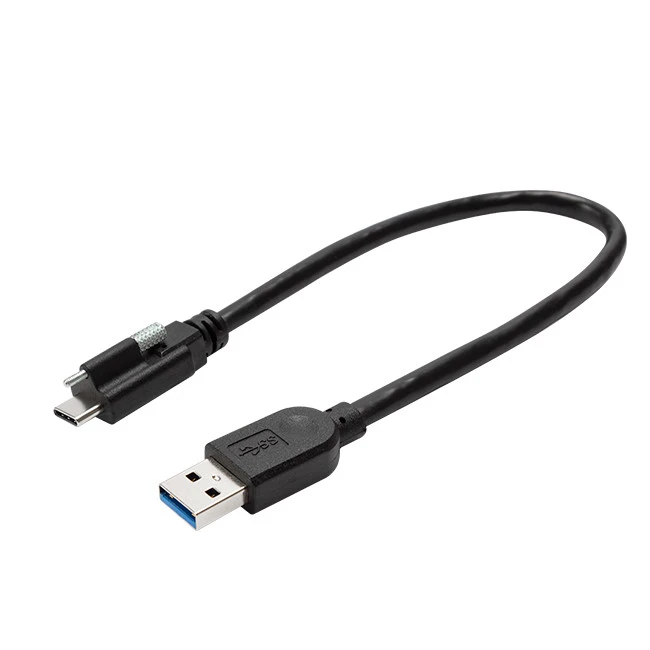 USB3.0 AM TO TYPE CM Cable With A Locking Screw