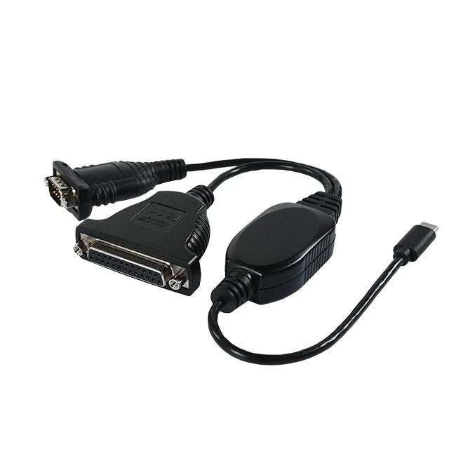 USB C To Serial DB9 and DB25 Y Splitter Adapter Cable