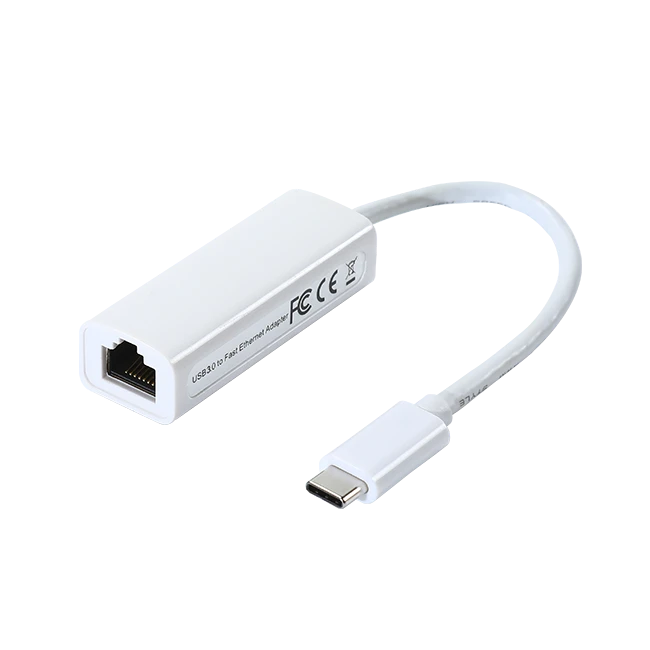 White USB C Ethernet Adapter