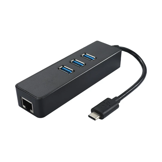 Type-C To USB 3.0 HUB 3 Ports over Ethernet
