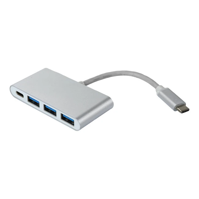 4 Port USB C HUB with 3 USB 3.0 60W Power Delivery